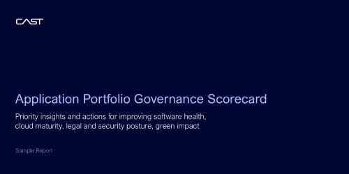 Application Portfolio Scorecard Sample